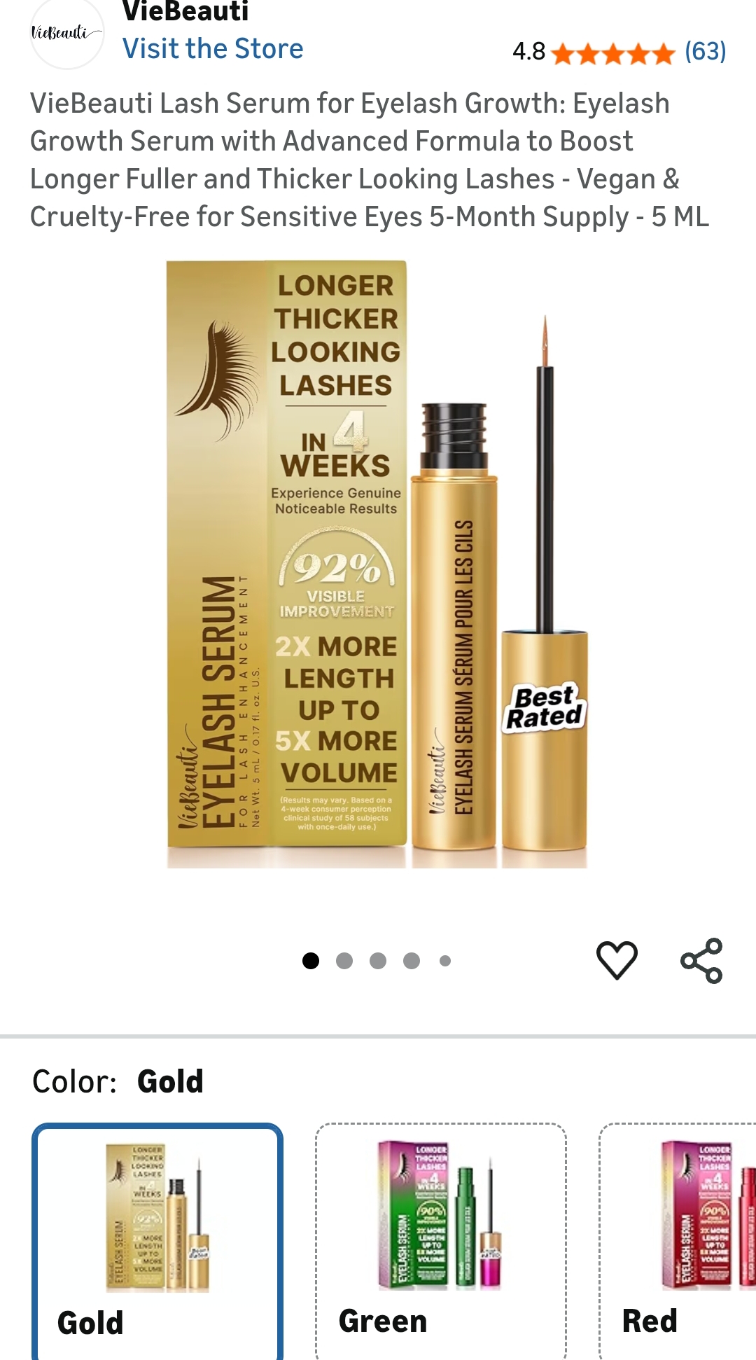 VieBeauti Lash Serum for Eyelash Growth