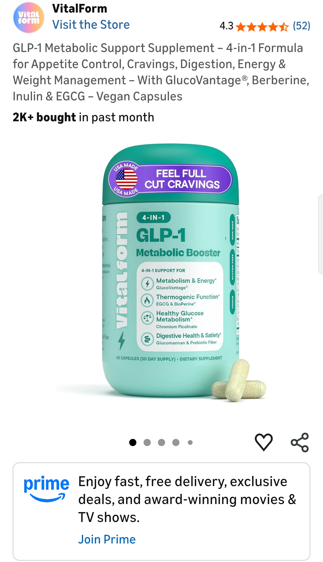 GLP-1 Metabolic Booster – 4-in-1 Appetite