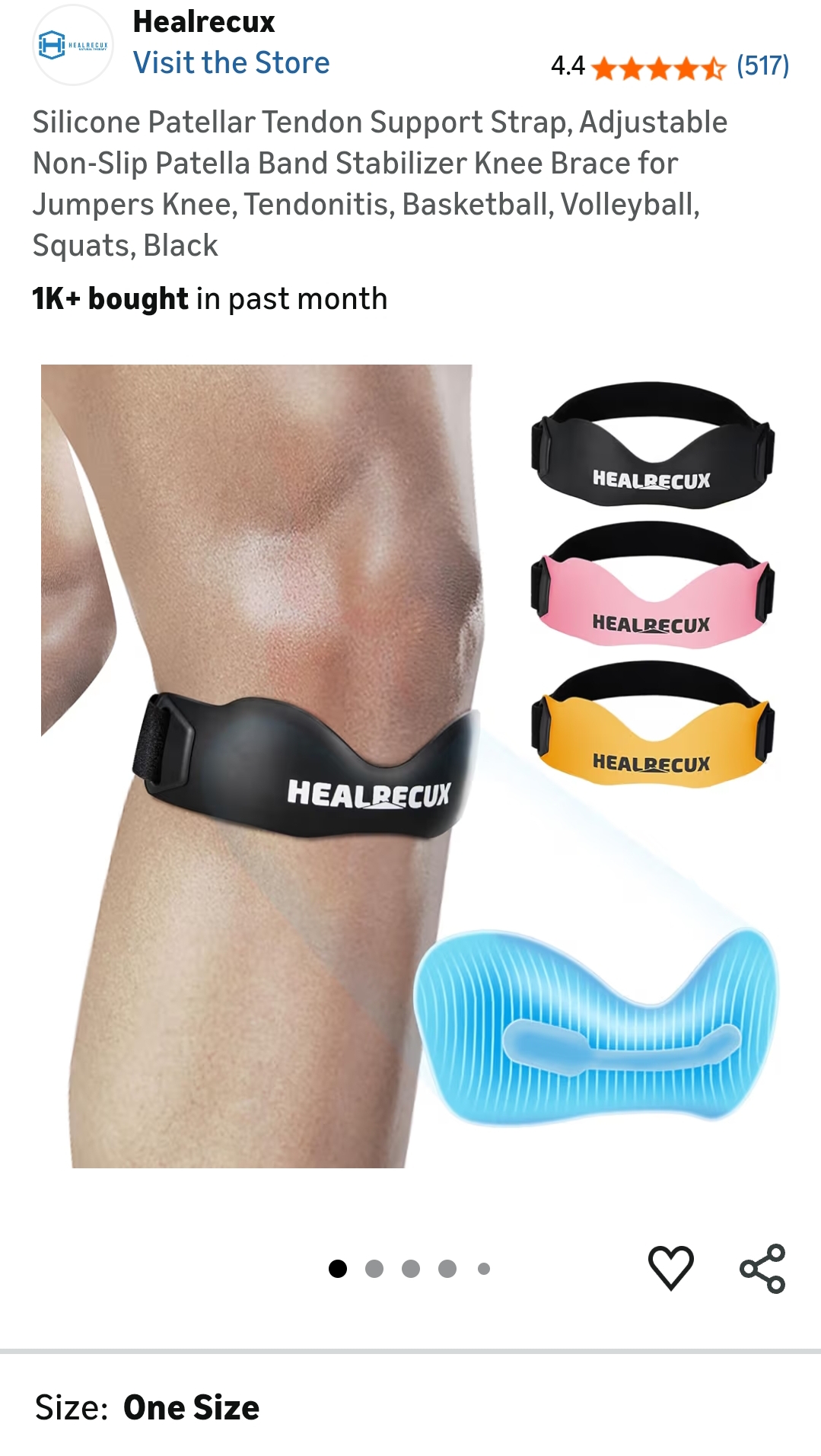 "1.patella band 2.patellar tendon support strap"