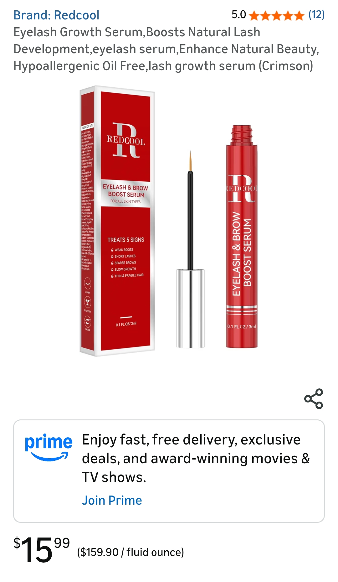 Eyelash Growth Serum