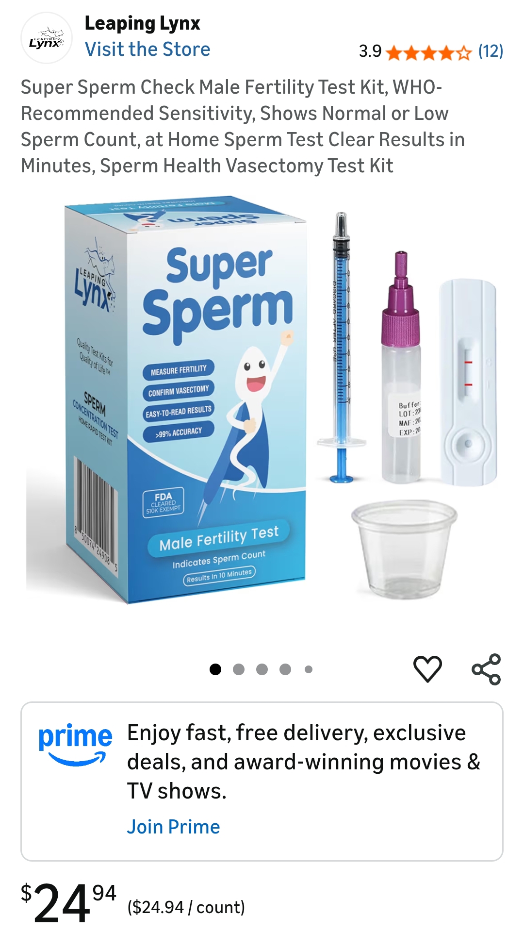 Fertility Test Kit for Men
