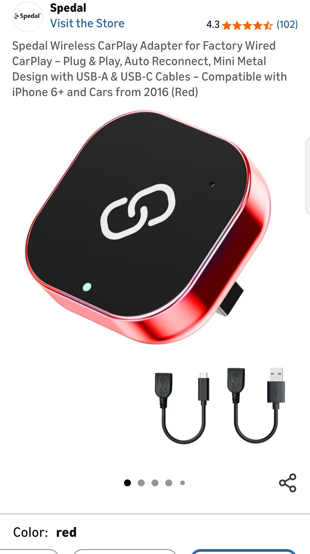 Spedal Wireless CarPlay Adapter