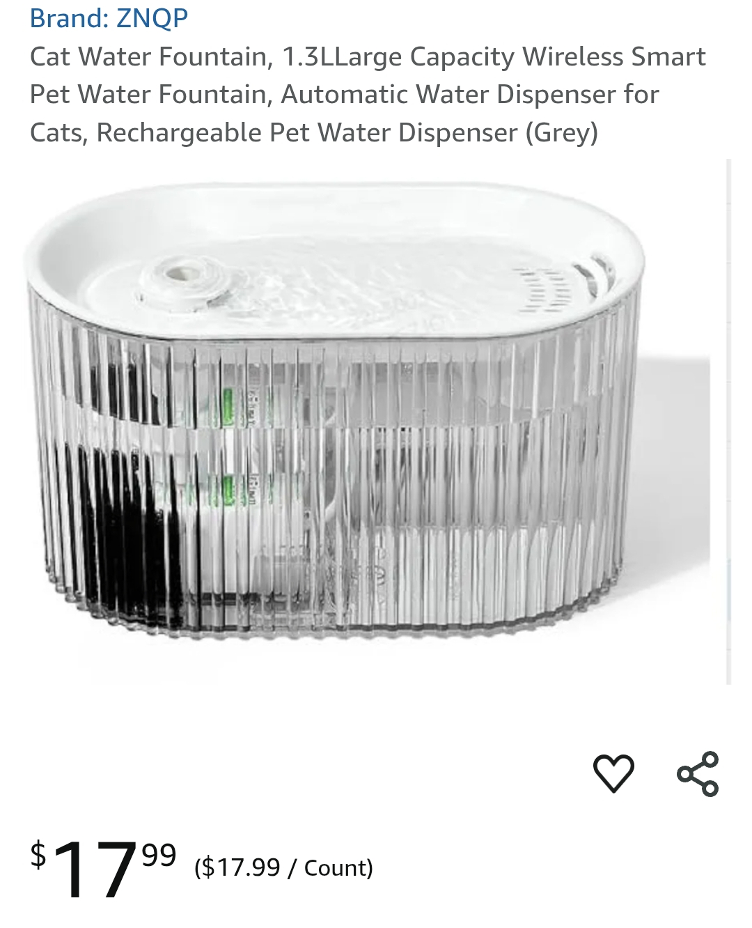 Cat water fountain