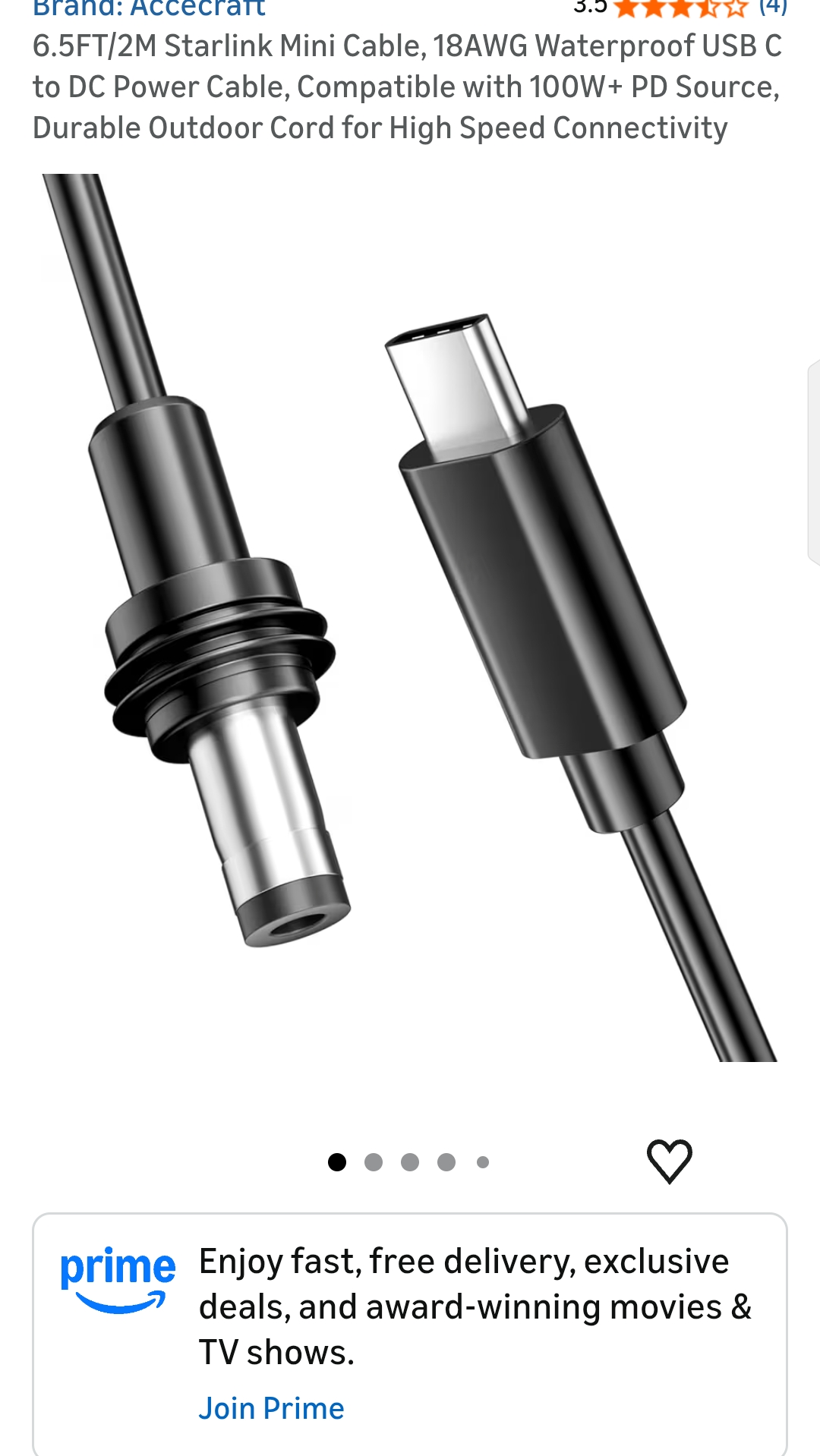 starlink mini cable usb c