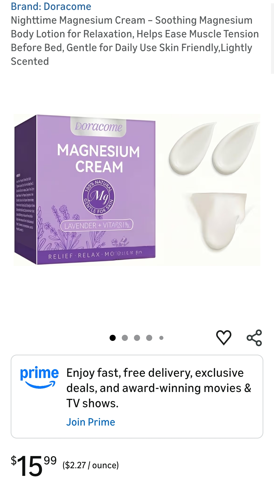 Doracome Magnesium Fast Absorbing Non Greasy