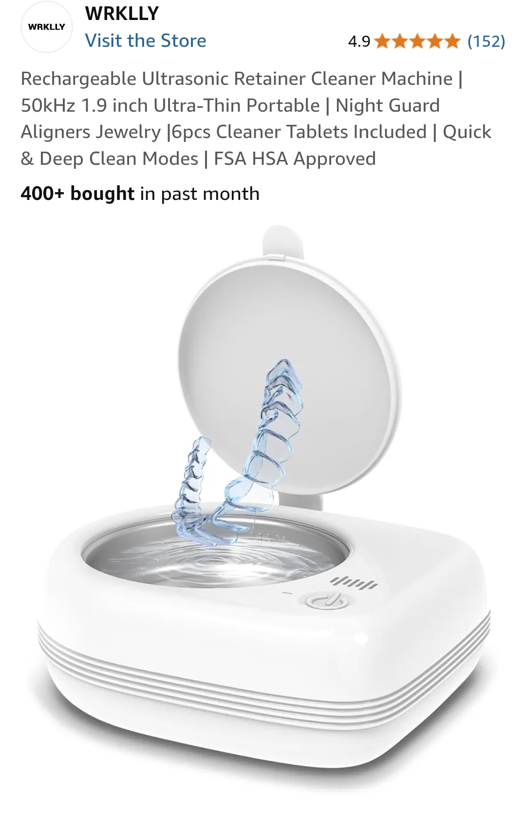 Ultrasonic Retainer Cleaner