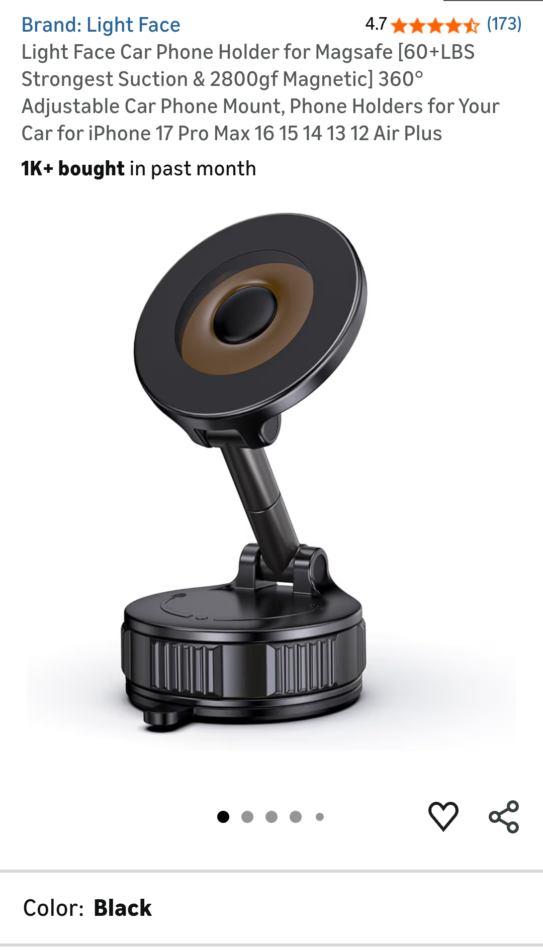 vacuum magnetic phone holder