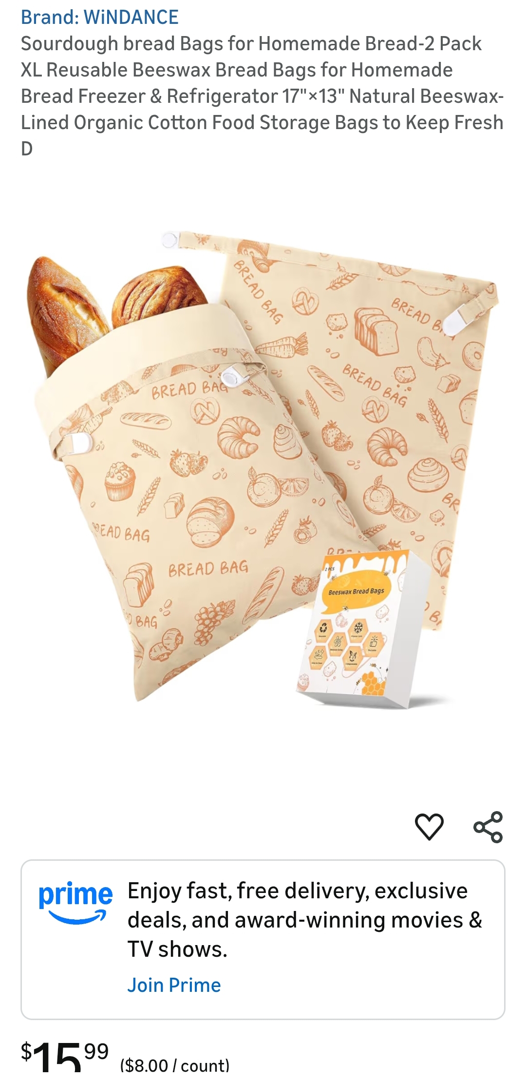 Sourdough bread Bags for Homemade Bread