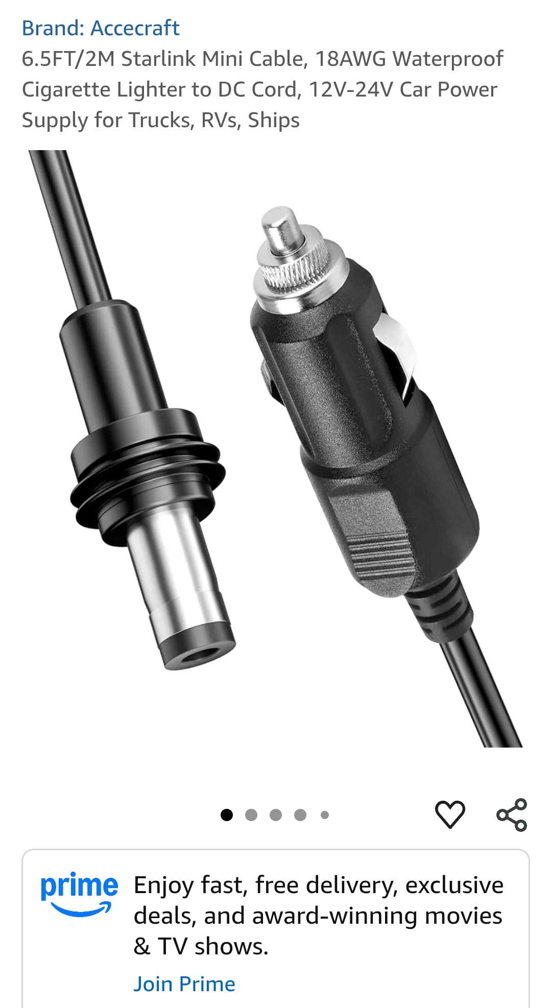 starlink mini car adapter