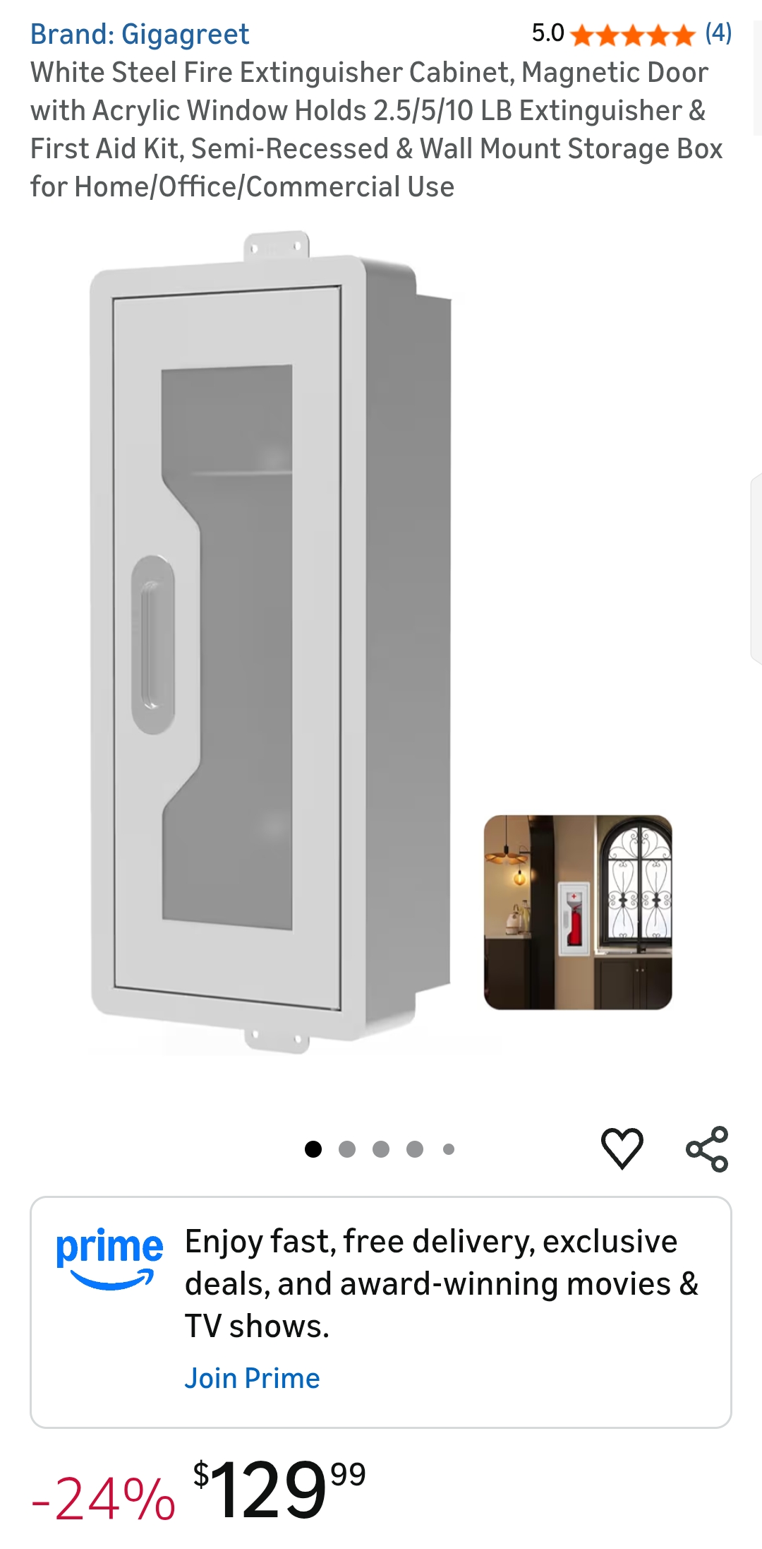 Fire extinguisher cabinet