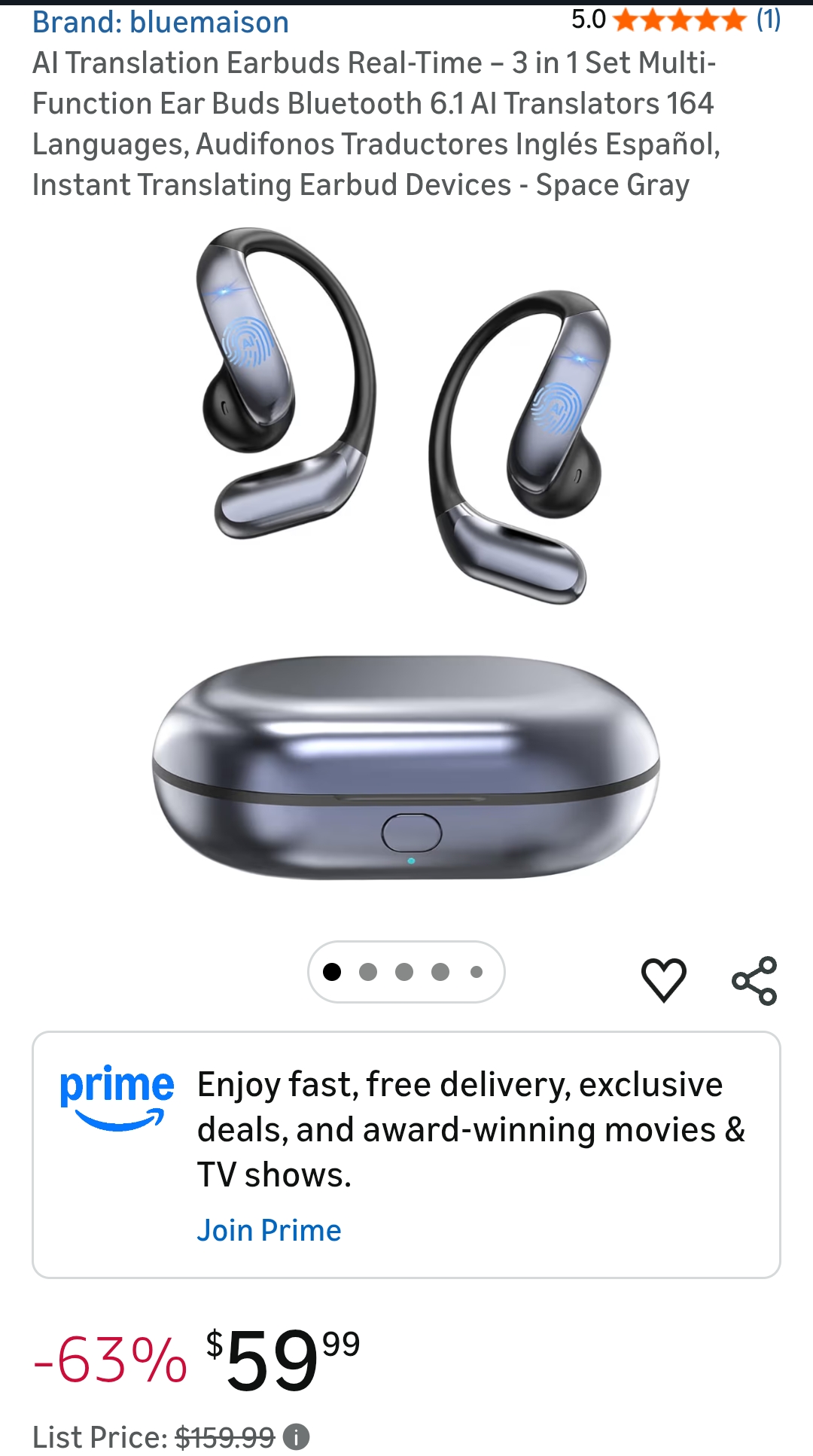 AI Translation Earbuds Bluetooth 6.1