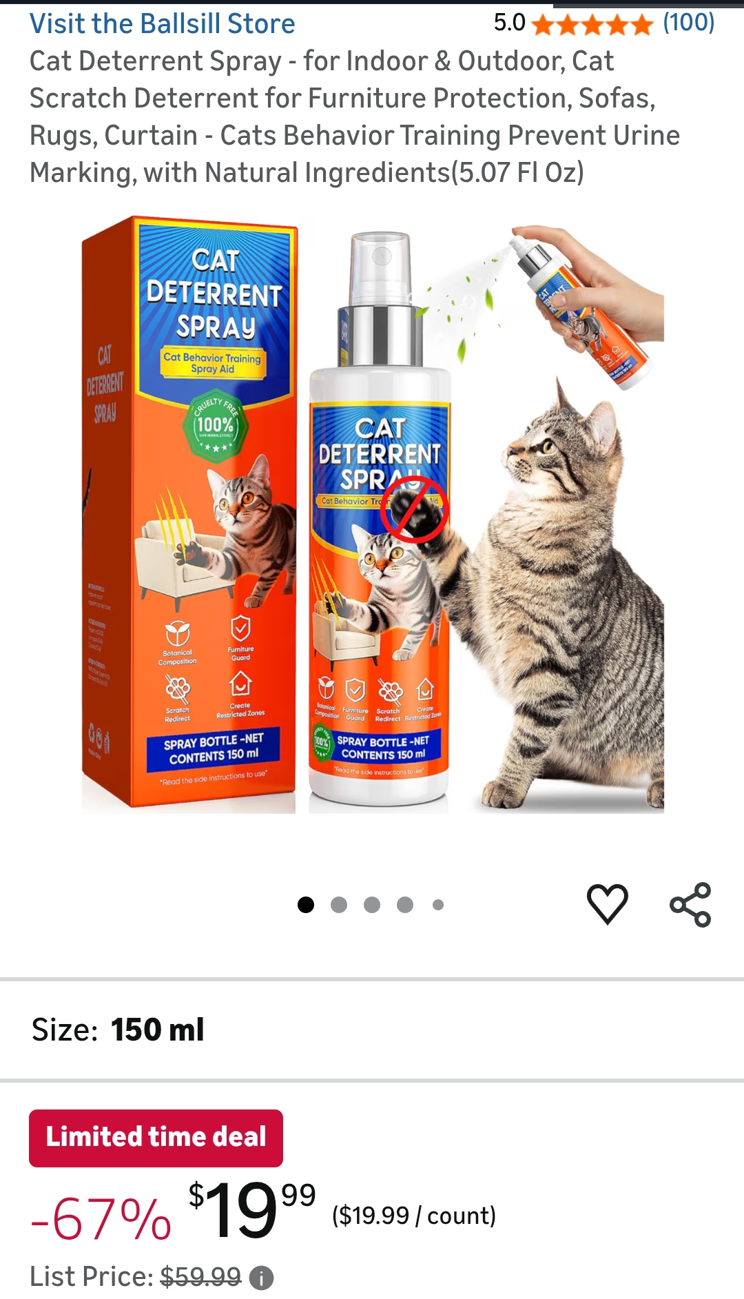 Cat Deterrent Spray