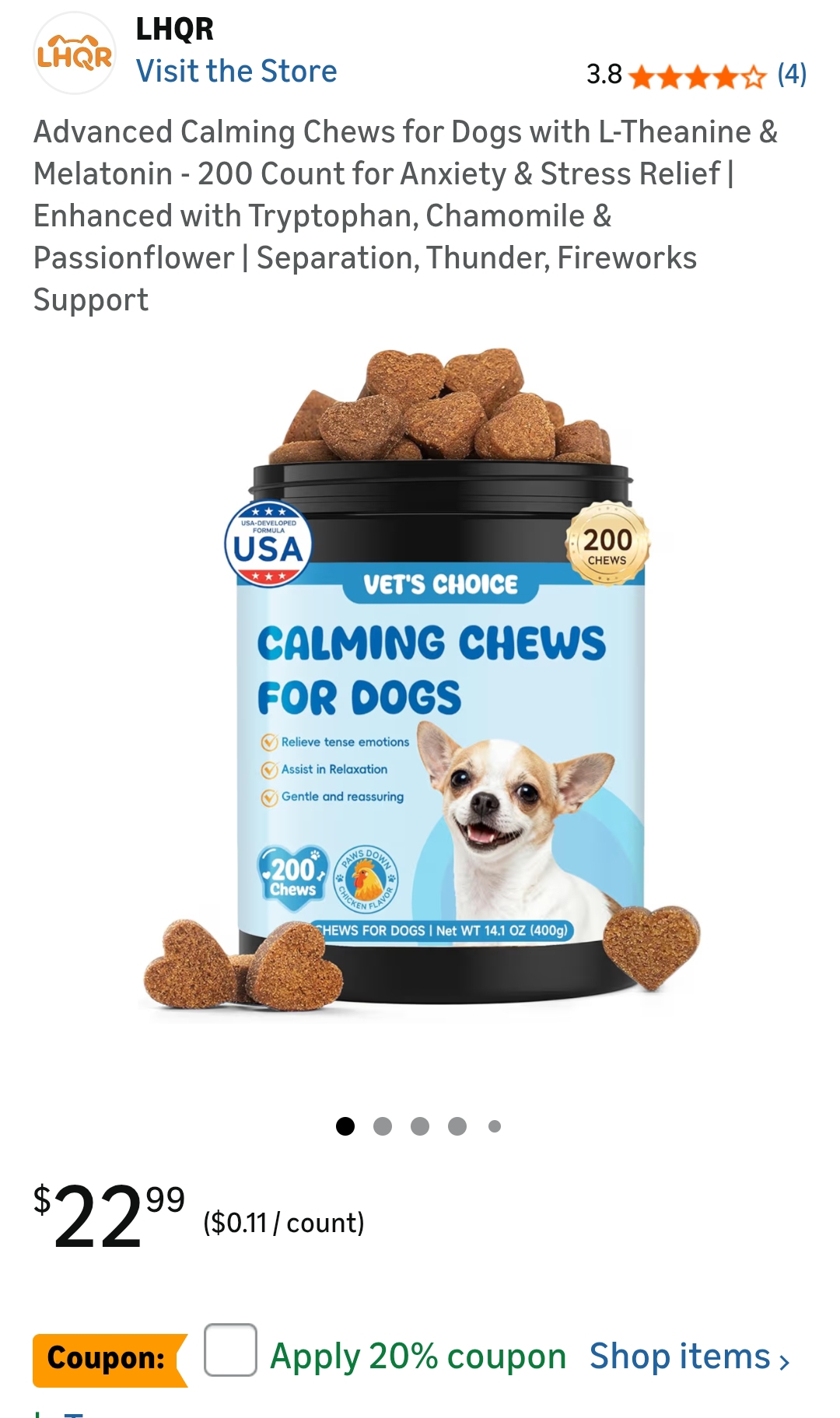 calming treats for dogs