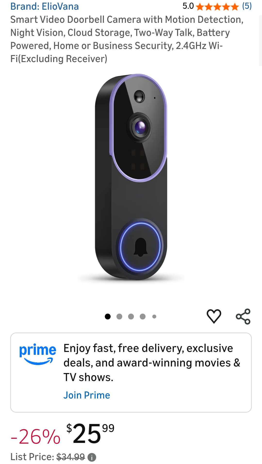 ElioVana doorbell camera