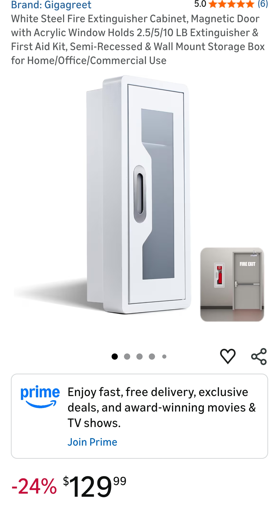 Fire extinguisher cabinet