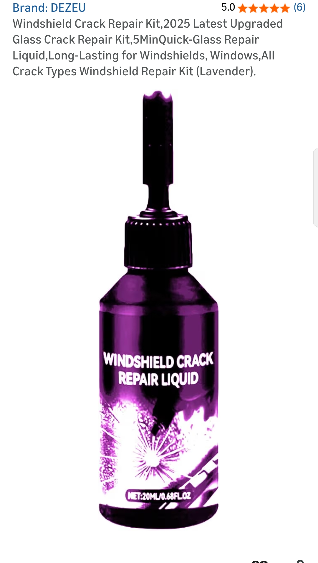 Windshield Crack Repair Kit