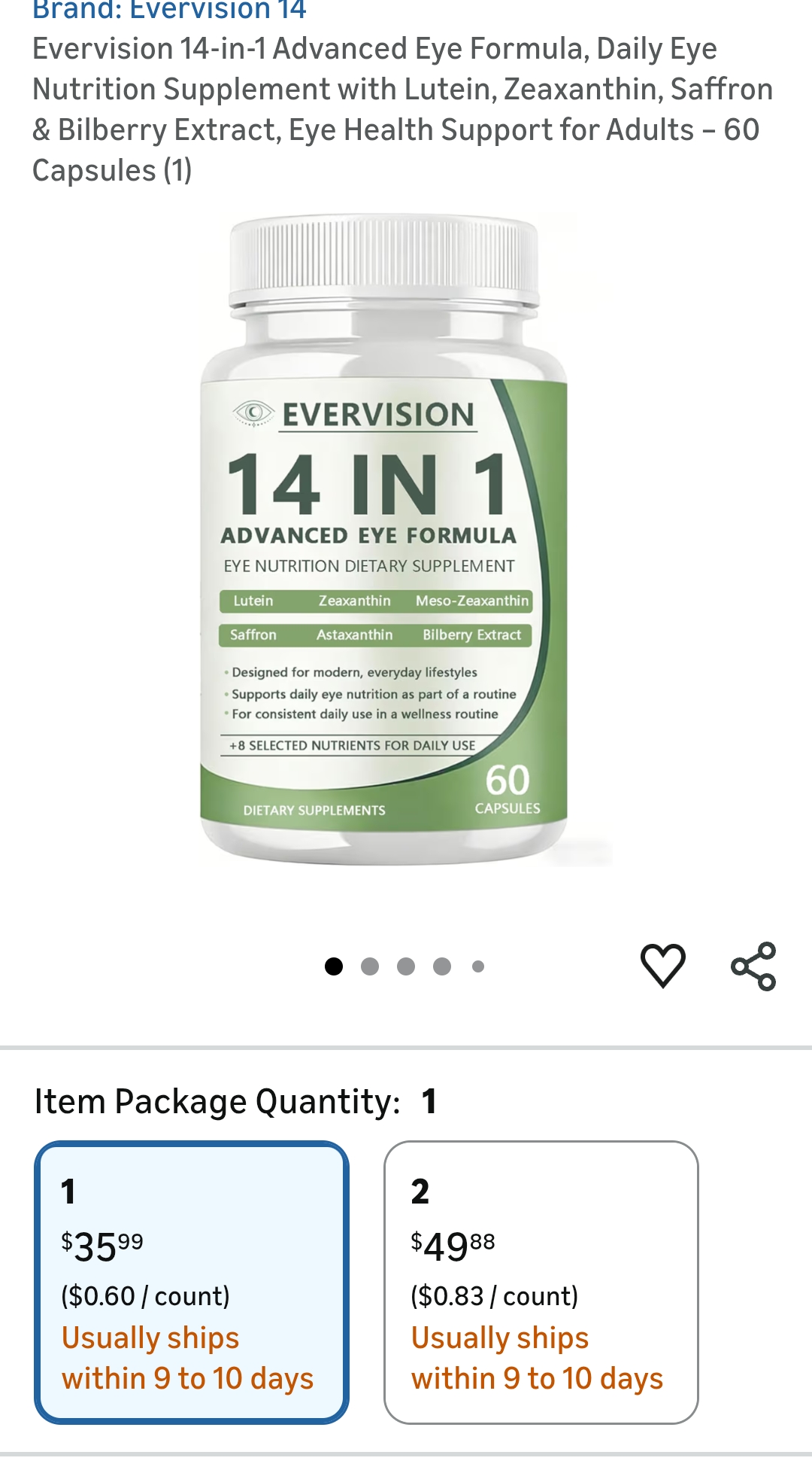 Evervision 14-in-1 Advanced Eye Formula