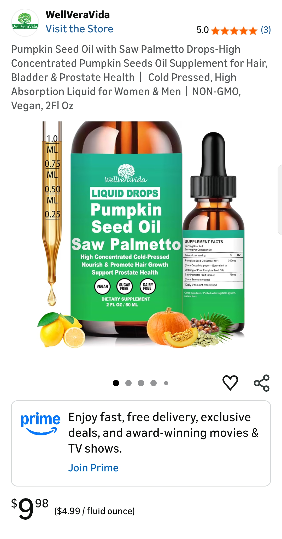 Pumpkin Seed Oil with Saw Palmetto