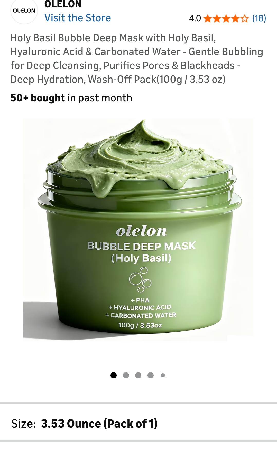 holy basil bubble deep mask