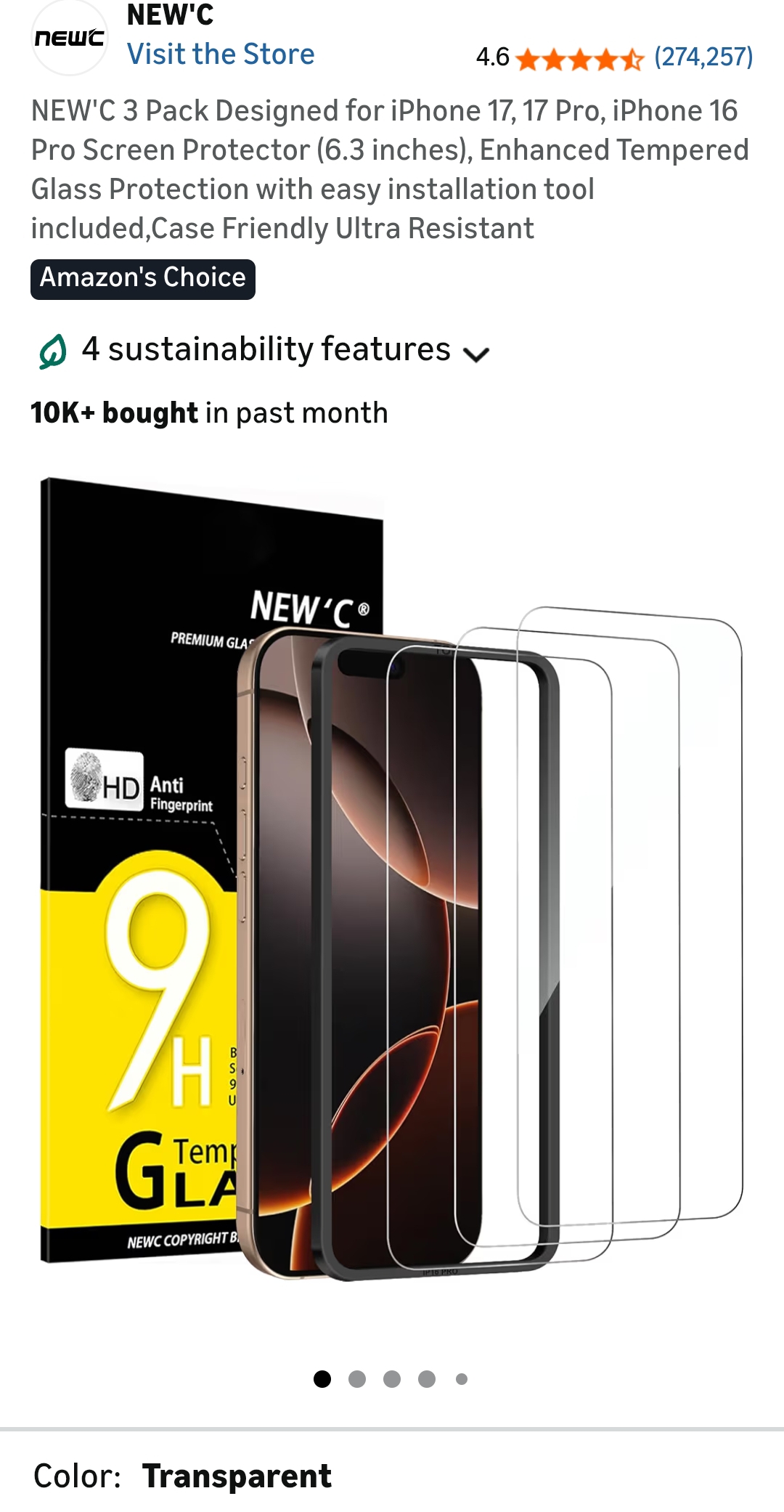 iPhone 17 screen protector