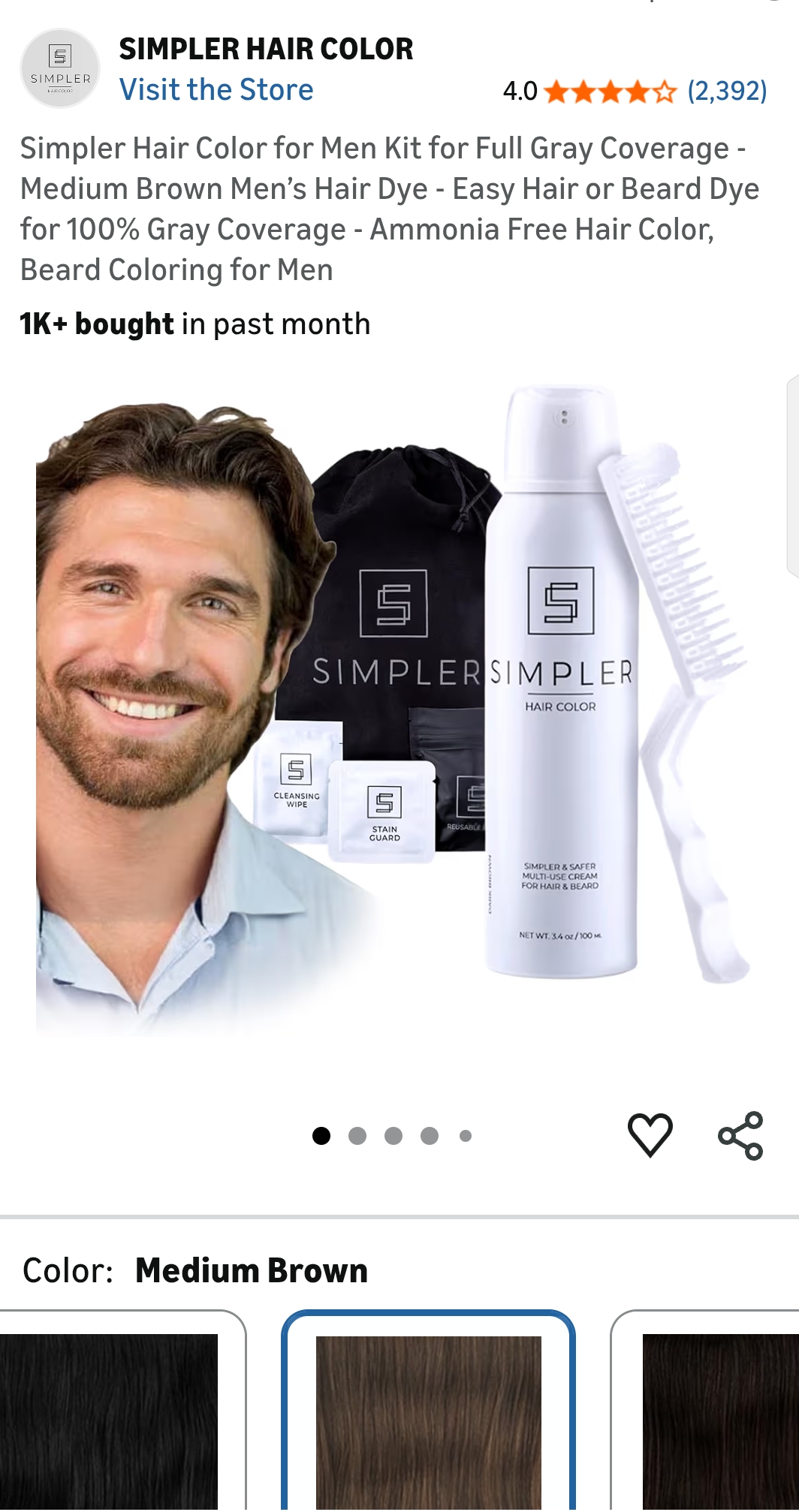 Simpler Hair Color Kit for Men