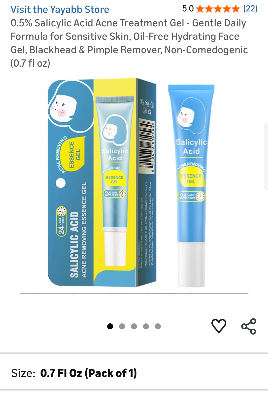 Salicylic Acid Acne Treatment Gel