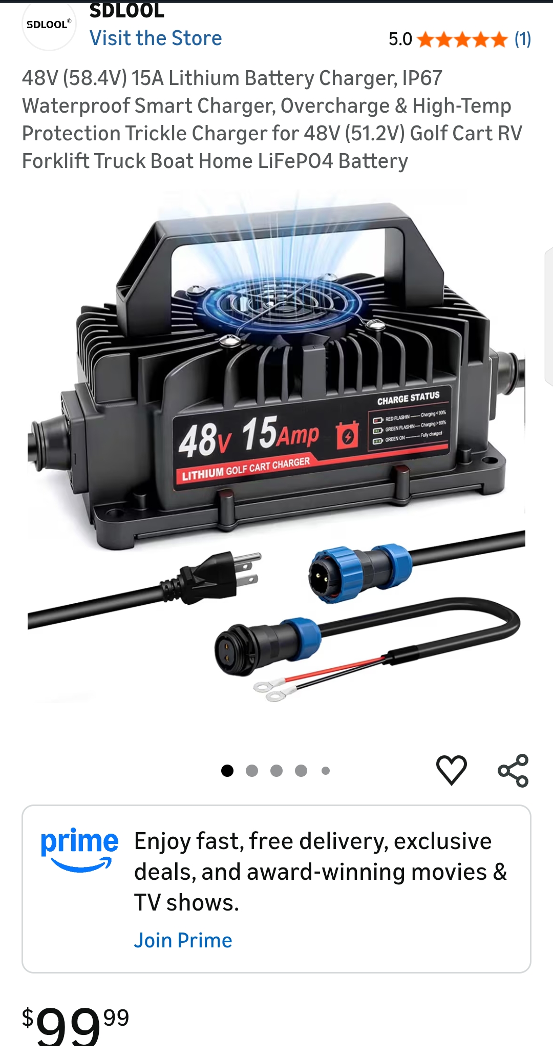 48v lithium battery charger