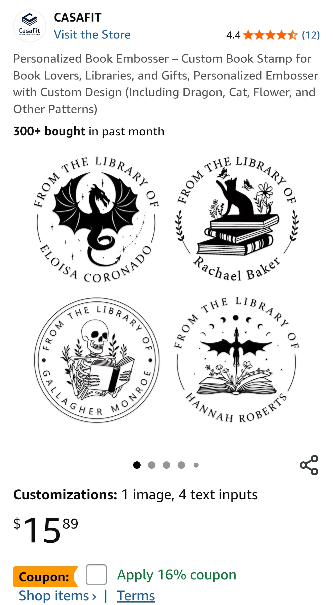 Book embosser personalized