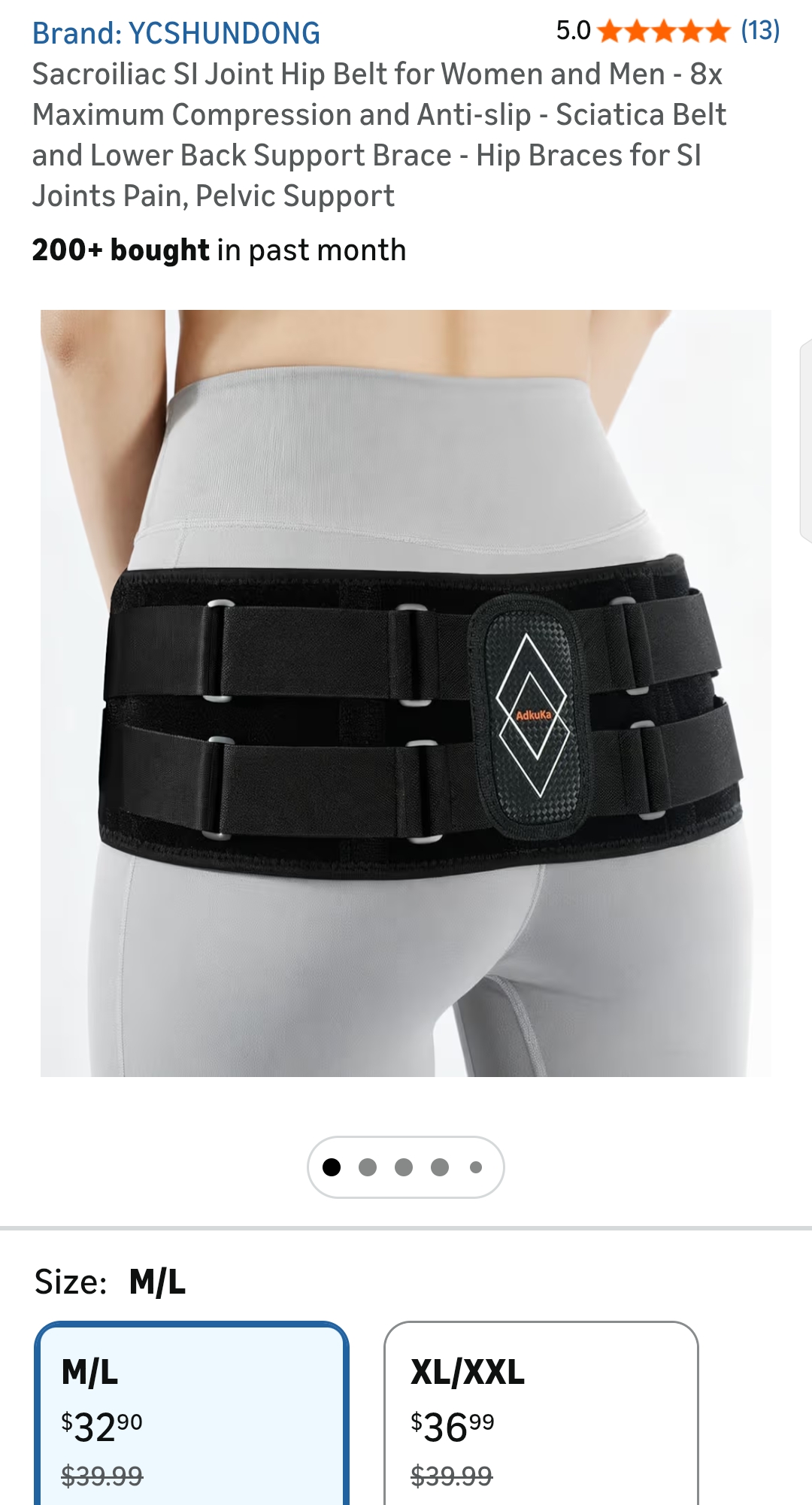 Sacroiliac SI Joint Hip Belt for