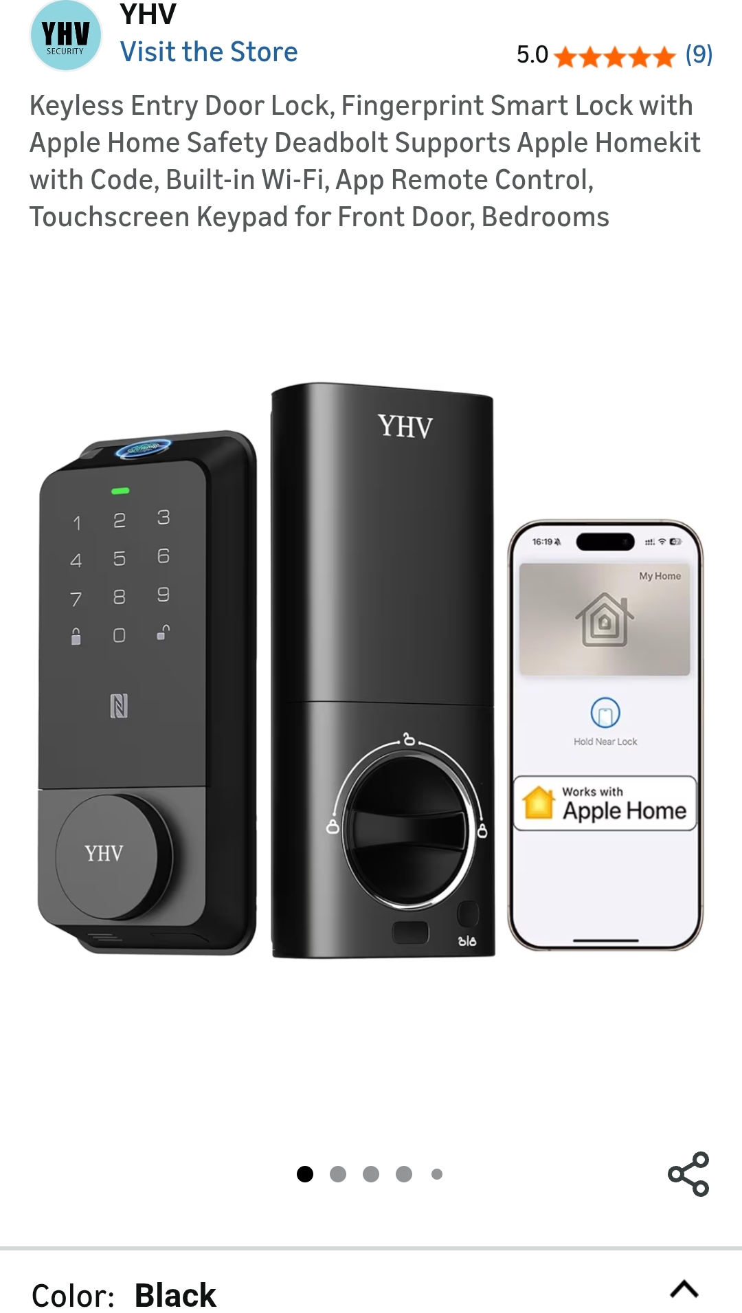keyless entry door lock with Apple Home