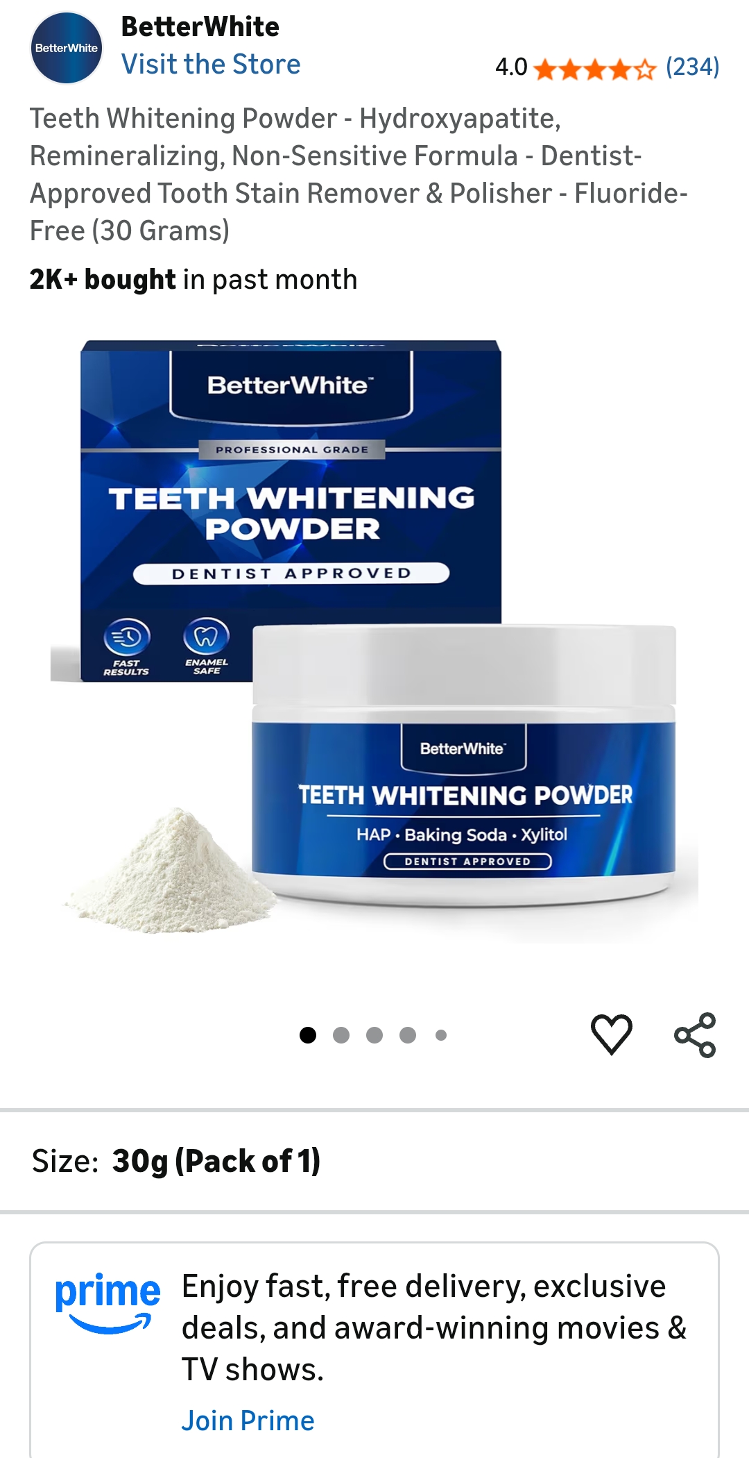 Teeth ghting powder