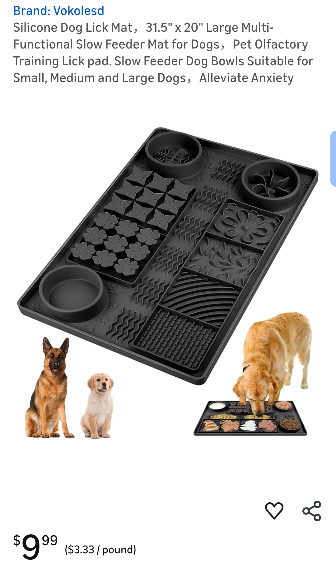 Vokolesd Slow Feeder Mat