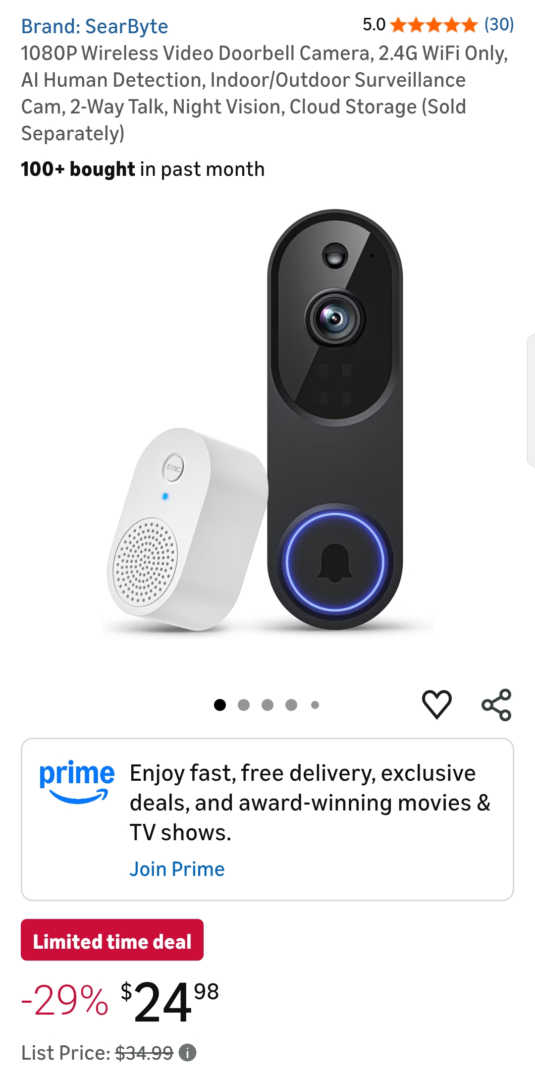 SearByte doorbell camera