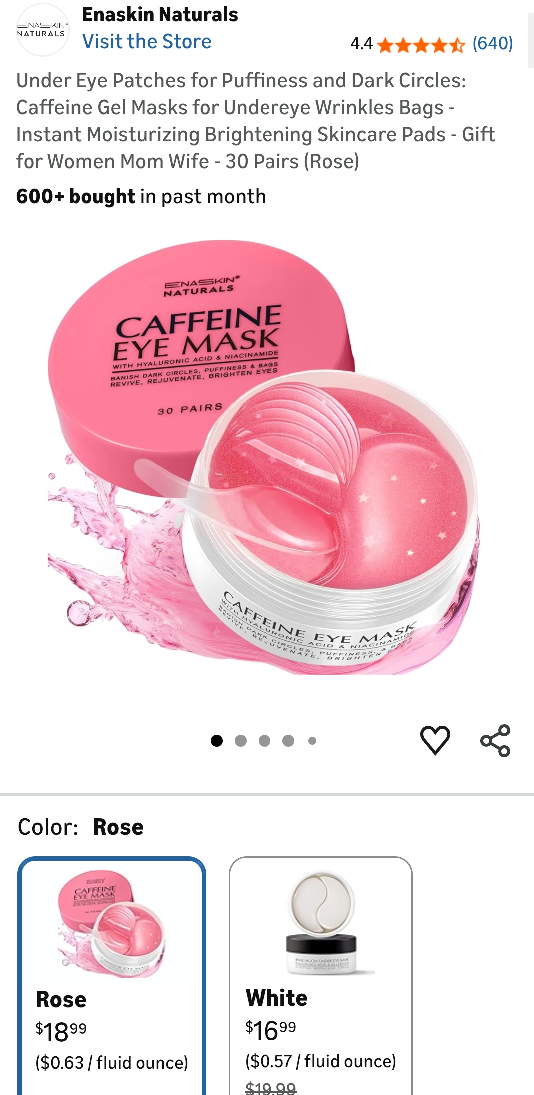 caffeine eye patches