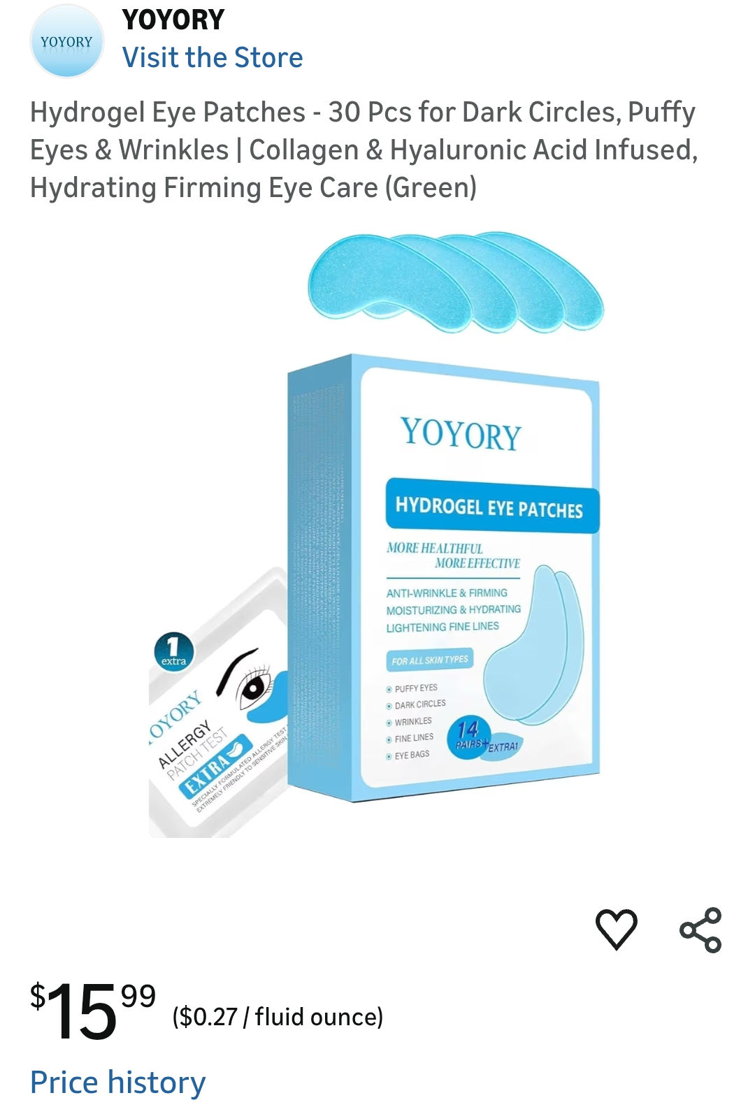 Collagen Eye Mask for Dark Circles