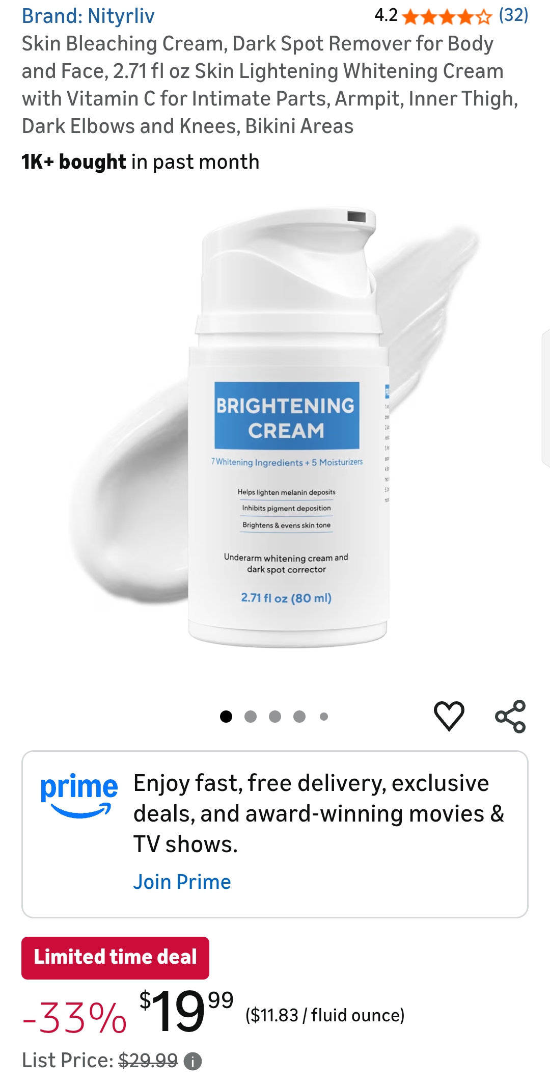 skin bleaching cream