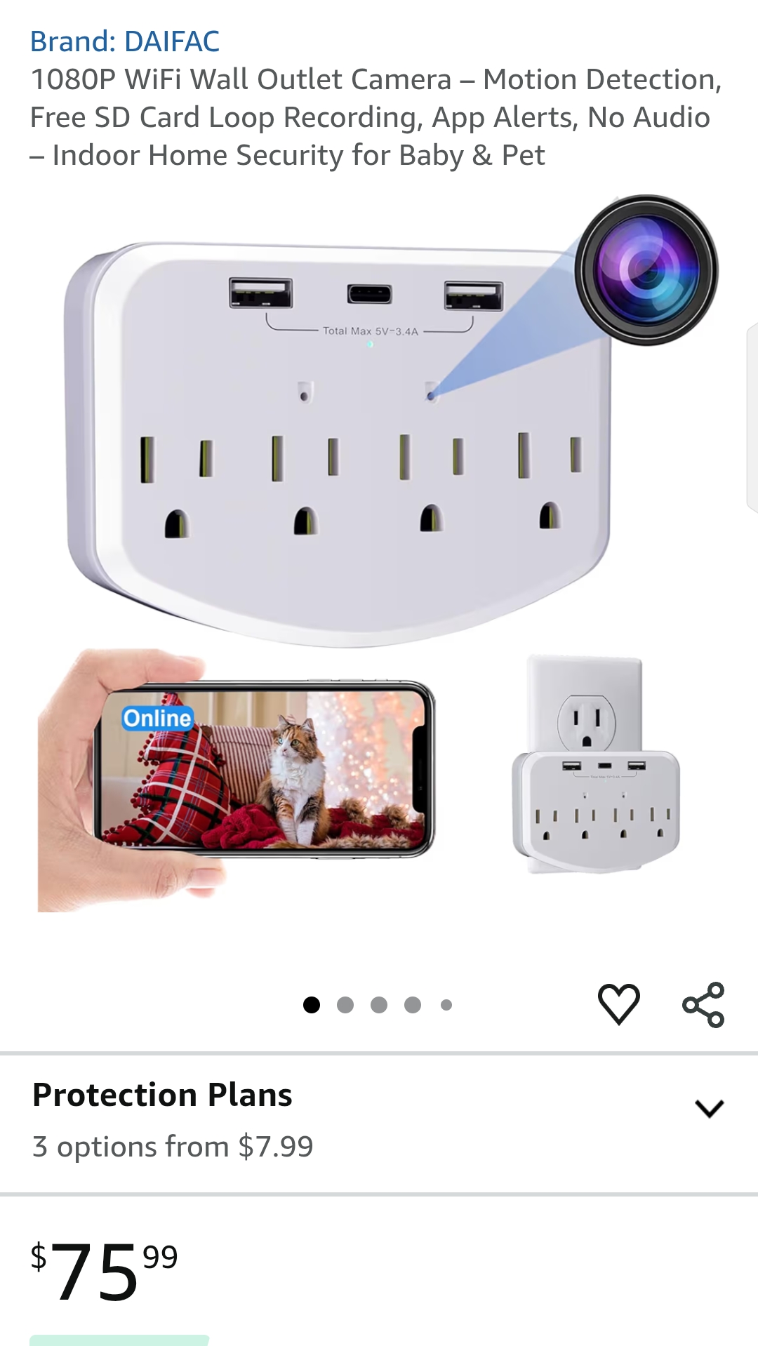 Mini Small Security Wall Outlet