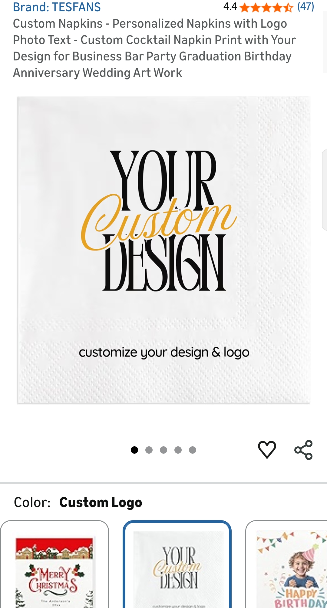 custom napkins personalized