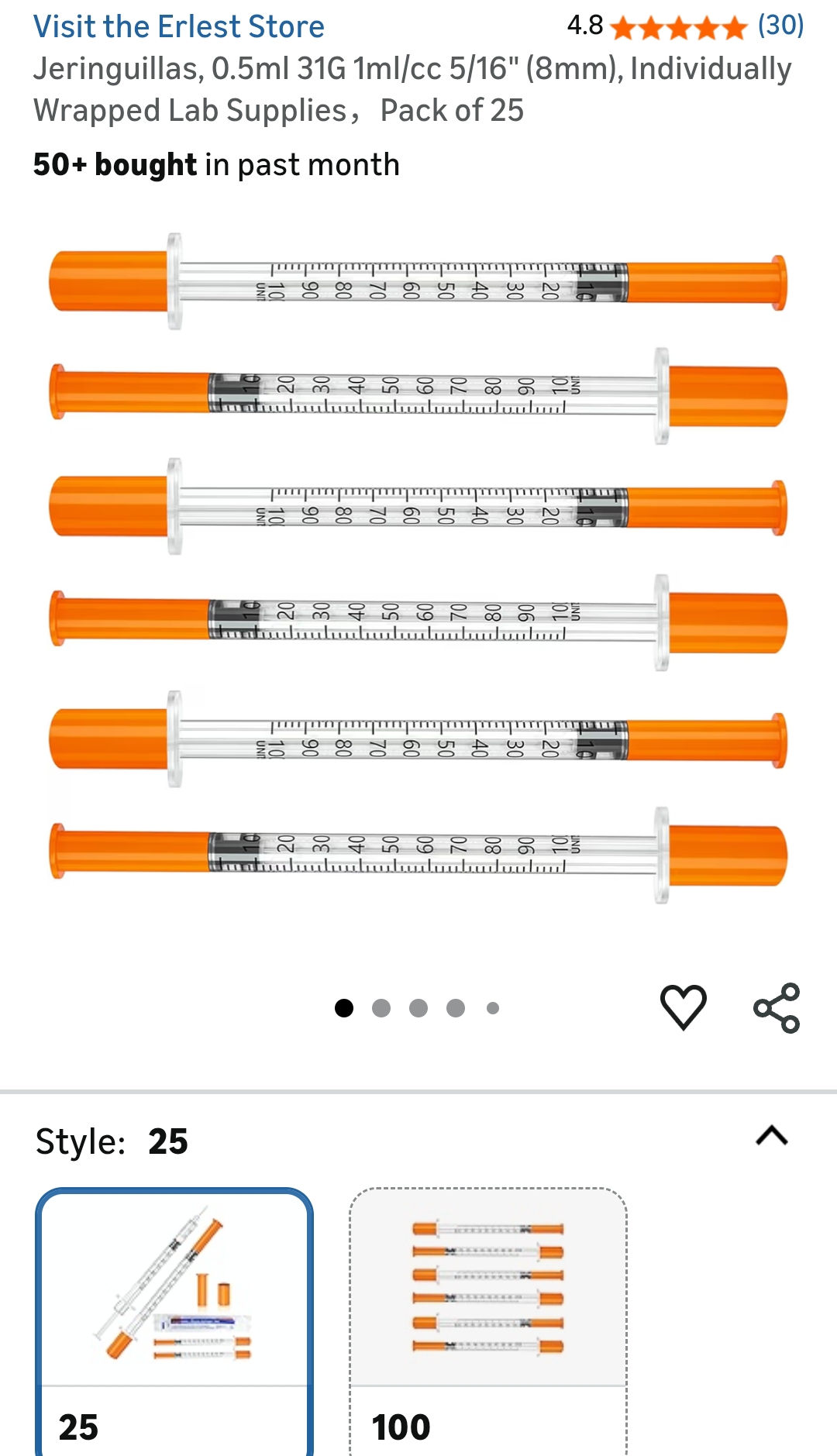 jeringas para insulina