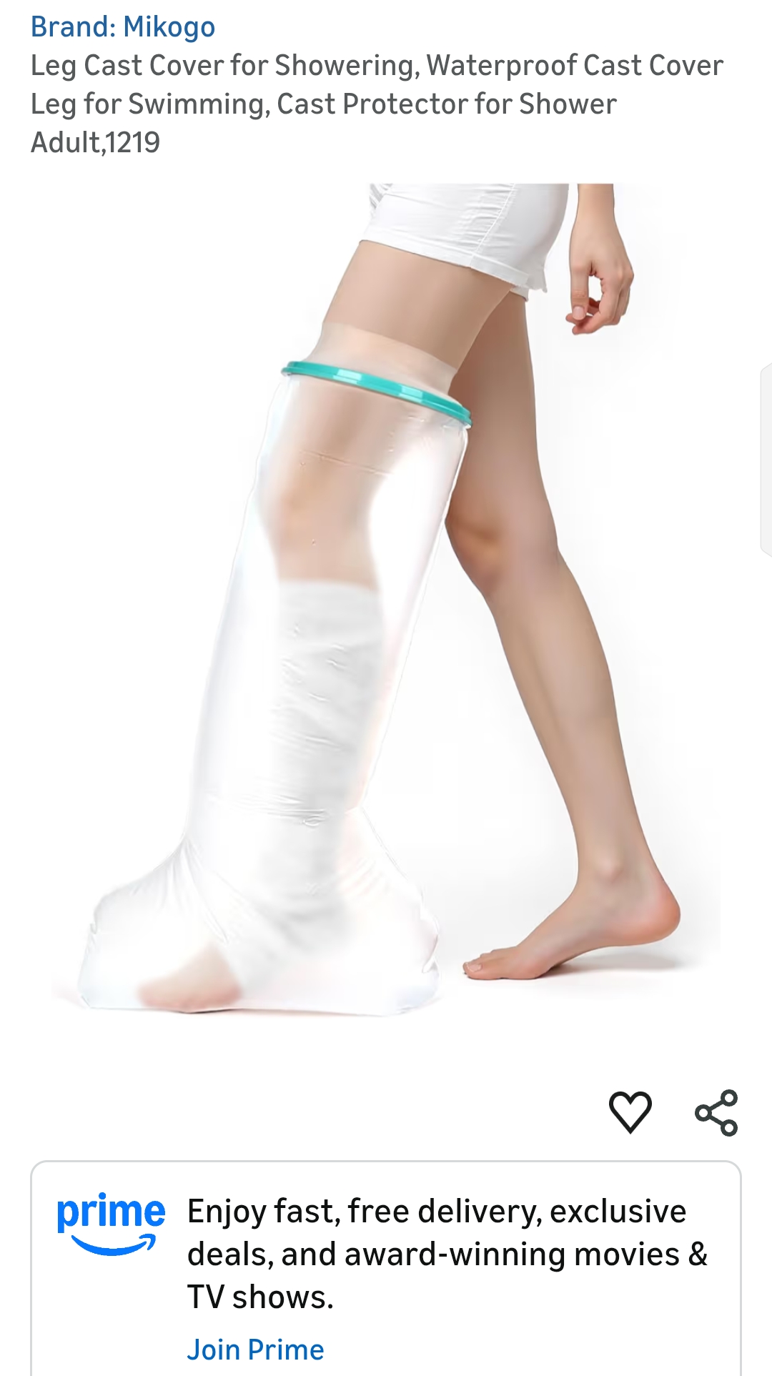 Cast Protector for Shower Adult,1219