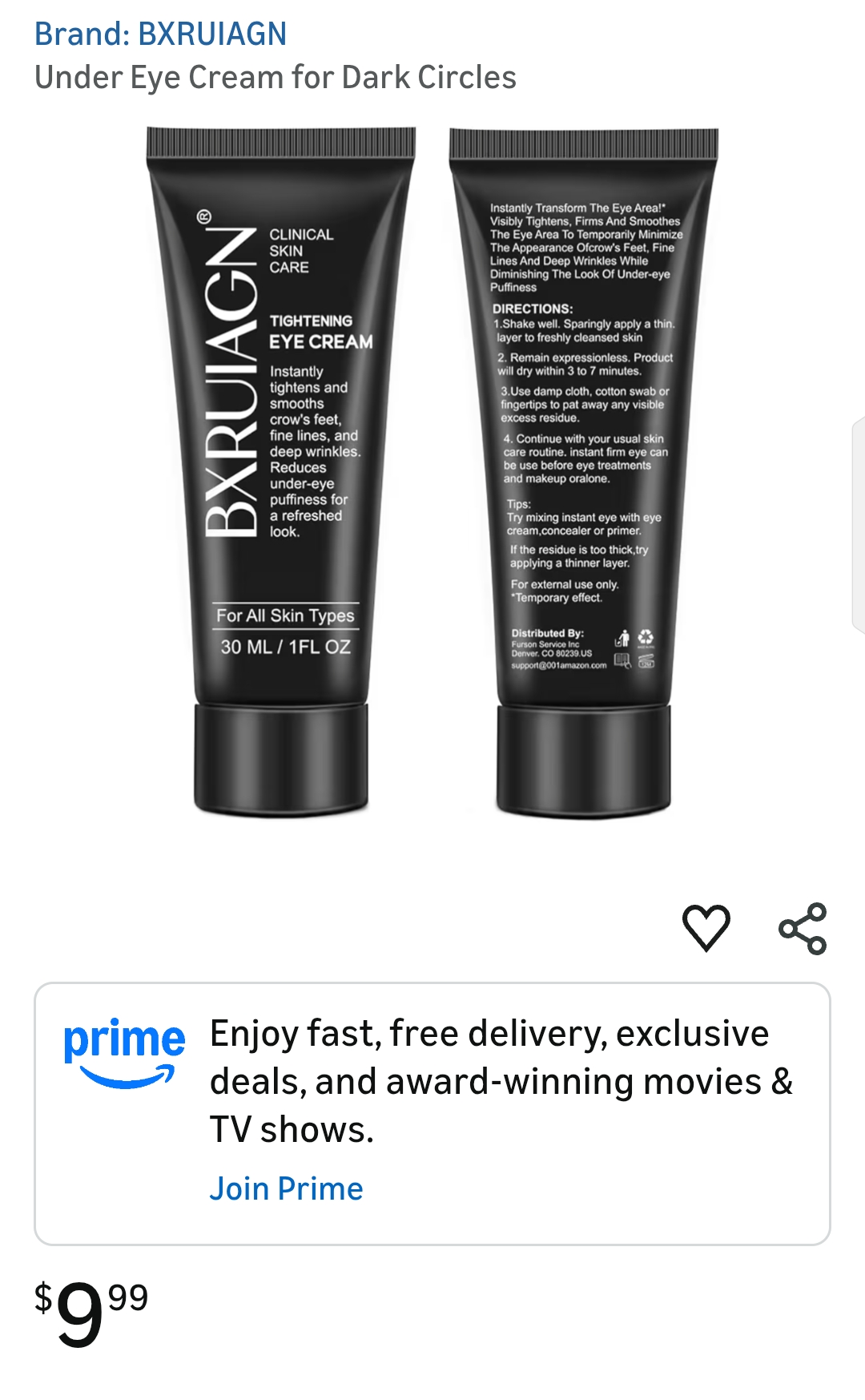 Under Eye Cream for Dark Circles