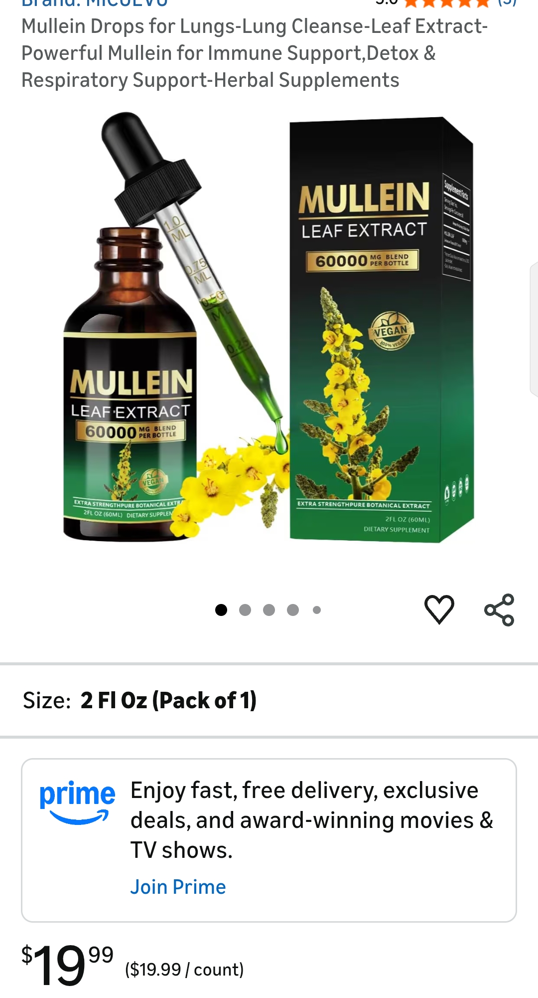 Mullein Drops for Lungs