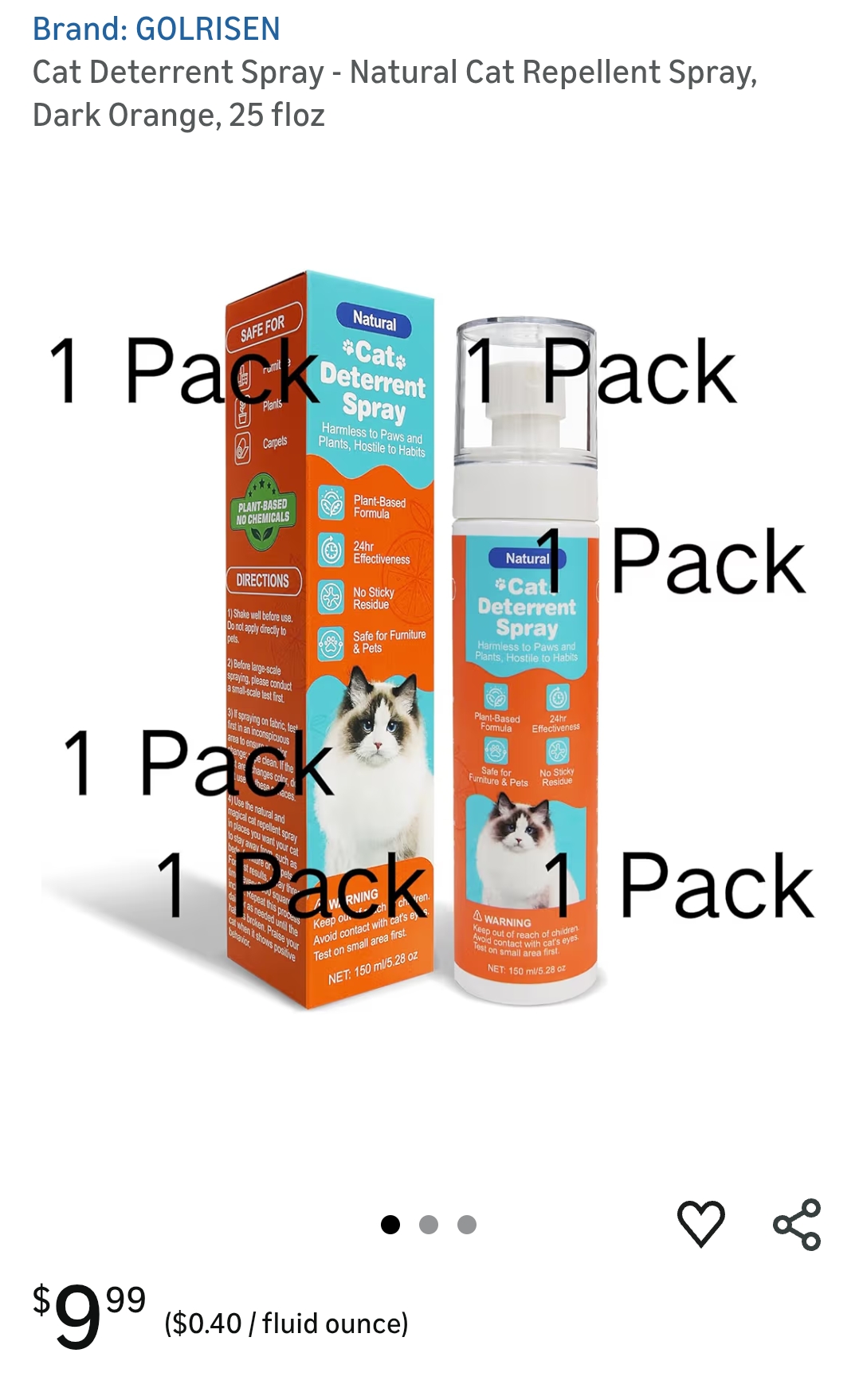Cat Deterrent Spray