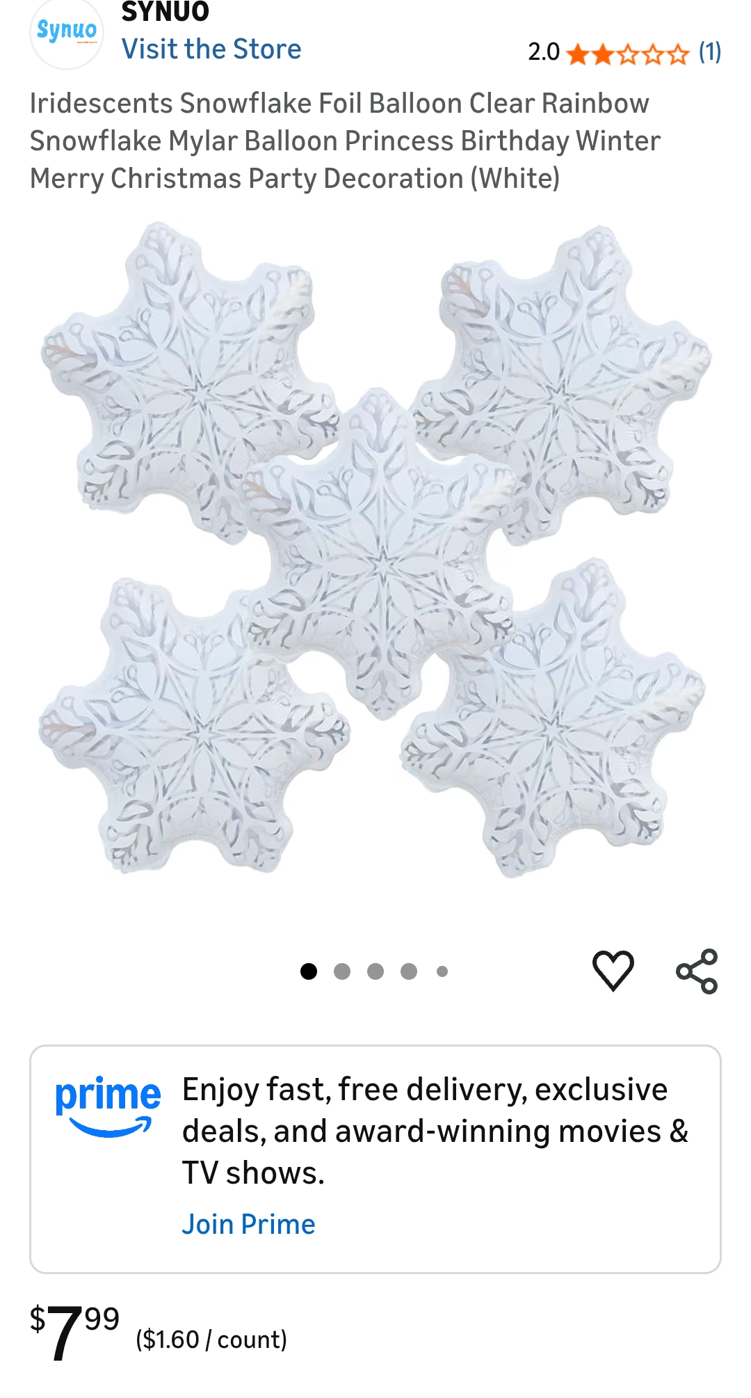 snowflake balloons