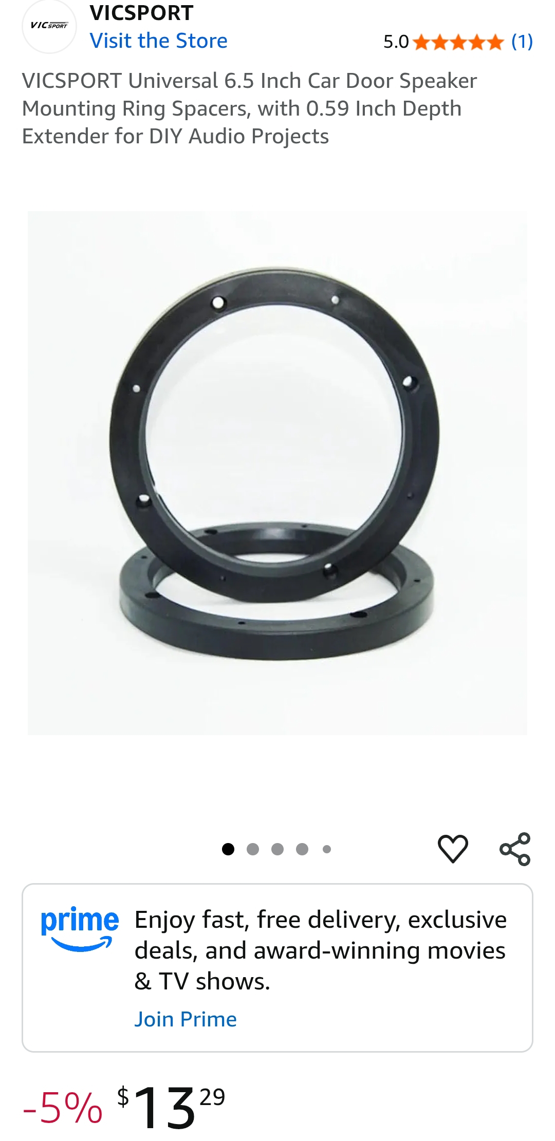 6.5 Inch Car Door Speaker Mounting Ring Spacer