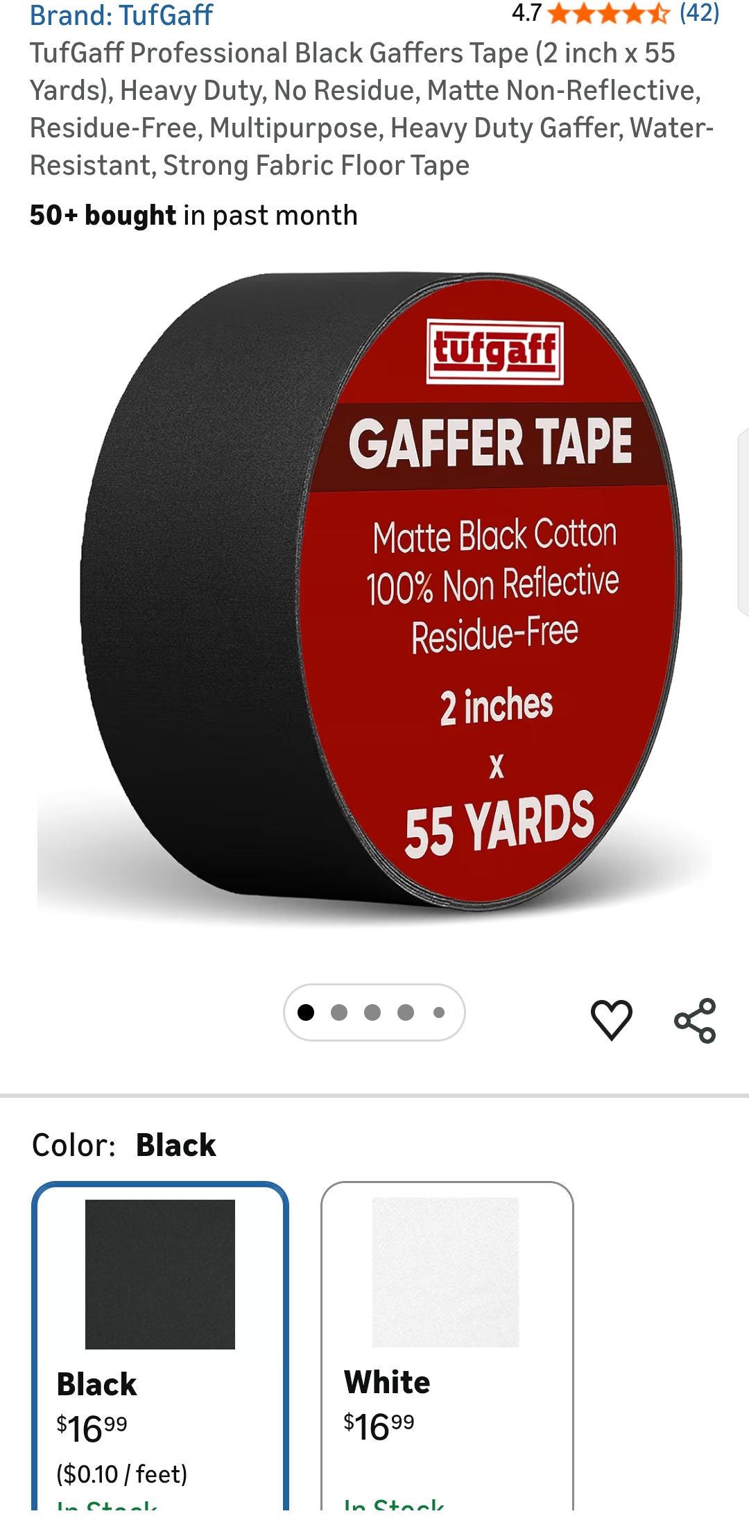 Heavy Duty Water-Resistant Strong Fabric Floor Tape