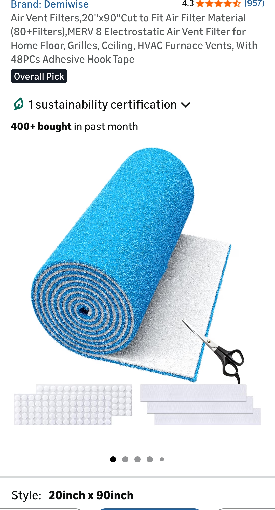 Air Vent Filter/cut to fit air filter