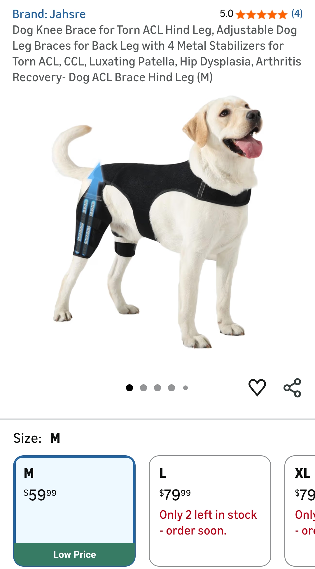 knee brace for dogs back leg