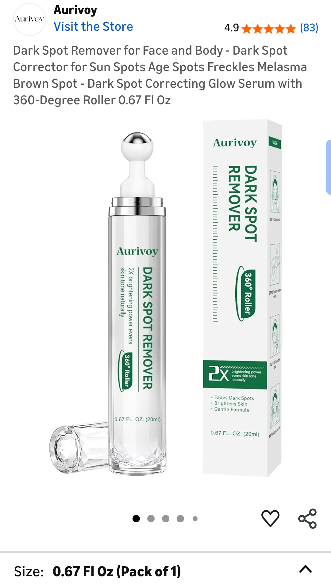 dark spot remover for face 360 roller