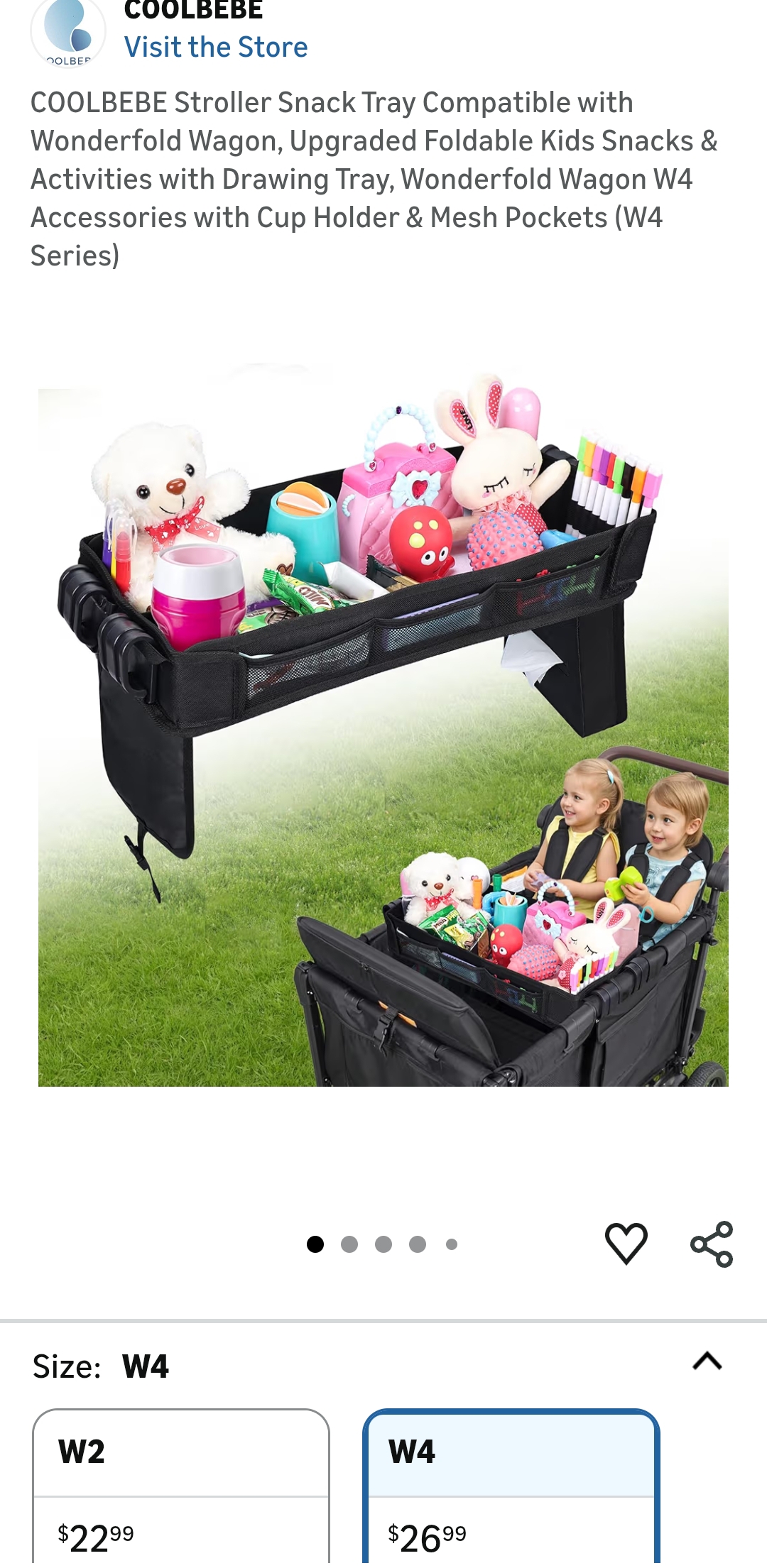 COOLBEBE Stroller Snack Tray Compatible